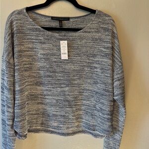 NWT White House Black Market Heathered lurex cozy knit beachy oversized